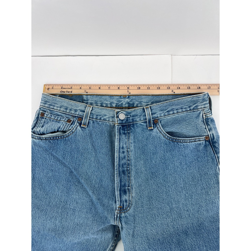 Vintage Levis 501 Mens Jeans Made in USA Button Fly Denim 36x34 (34x32) 80s‎ 90s - Picture 10 of 13